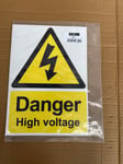 Danger High Voltage Sign 6642 by Laser Free Next Working Day Delivery