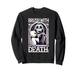 Trick Or Teeth Funny Dental Halloween Treat Brush With Death Sweatshirt