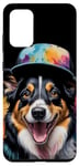 Coque pour Galaxy S20+ Border Collie Casquette Snapback Chien Drôle Animaux Imprimé