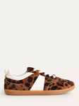 Boden Erin Retro Tennis Trainers, Dark Classic Leopard