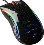 Gaming Model D- (Petite) Souris de jeu filaire - 61 g, nid d`abeille, RGB, capteur Pixart 3360, switches Omron, pieds en PTFE, 6 boutons - Noir brillant