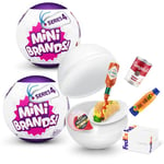 Mini Brands UK Series 4 Mystery Capsule Real Miniature Brands Collectible Toy (2 Pack), PVC