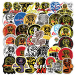 Cobra Kai - Stickers Decals Water Resistant For Laptops, Phones, Phone Case, Consoles, Walls, Luggage Case, Books, Game (50 Stickers)