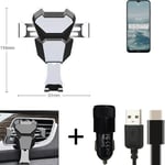 Car holder air vent mount for Nokia G20 cell phone mount