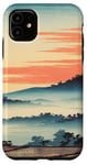 iPhone 11 Hope Rice Field Sunrise Sky Nature Vintage Japanese Kanji Case