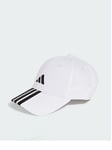 adidas 3-Stripes New Logo Baseball Cap, White, Size M-L, Men