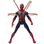 Spiderman Figur Legends Avengers Iron Spider Actionfigur 17 cm Pvc med ljus Spider-man docka Statyett Barngåva