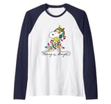 Peanuts Merry And Bright Snoopy Christmas Raglan Baseball Tee