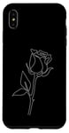 Coque pour iPhone XS Max Rose Fleur Abstraite Dessin Minimaliste one Line Art