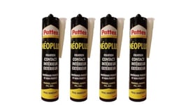 PATTEX Néoplus Colle de Fixation type néoprène - Tous matériaux, intérieur et extérieur, prise immédiate -Cartouche 390g (Lot de 4)