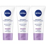 Nivea Day Cream Essentials Moisturizing And Sensitive 50 Ml 3 Pack