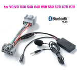 Bil Bluetooth 5.0 Trådlös Telefonsamtal Handsfree Aux In Adapter För Volvo C30 S40 V40 V50 S60 S70 C70 V70 Xc70 S80 Xc90 Med Mic