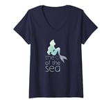 Disney Little Mermaid Heart Of The Sea Watercolor T-Shirt avec Col en V