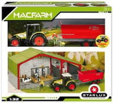 STARLUX – Coffret Ferme La laiterie - avec Tracteur Claas Celtis 446, Remorque Citerne et Accessoires – Echelle 1/32 – Gamme Ferme – Dès 3 Ans – 802165