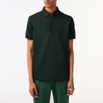 Lacoste Mens Regular Fit Paris Stretch Piqué Polo Shirt in Green material_cotton - Size Small