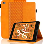 Coque Pour Ipad Mini 5ème Génération 2019/Ipad Mini 4 2015 (7,9 Pouces) Ipad Mini 3/2/1 Housse Cuir Pu Etui De Protection Avec Veille/Réveil Auto Et Multi-Angle Support- Orange