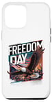 Coque pour iPhone 13 Pro Max T-shirt graphique Patriotic Freedom USA