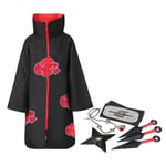 Akatsuki Uchiha Itachi Anime Cosplay Unisex kostym Ninja Naruto Cloak Cosplay M M