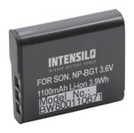 INTENSILO Li-Ion Batterie 1100mAh (3.6V) pour appareil photo, caméra Sony Cyber-shot DSC-W290, DSC-W290/B, DSC-W290/L, DSC-W290/T Remplace: NP-BG1.