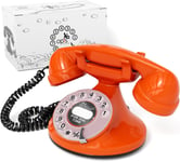 Opis Funkyfon Cable Telephone Fixe Vintage/Telephone Filaire Vintage/Telephone Retro/Telephone Fixe Retro/Telephone Fixe Avec Fil/Telephone Vintage Retro/Telephone Orange