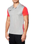 NIKE Men's M Nk Trophy Iv Jsy T shirt, Pewter Grey/Bright Crimson/(Black), L UK