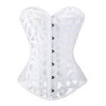 ZXF Bustiers et Corsets Femme Corset en Dentelle Corset Sexy Summer sous-vêtements sous-vêtements Noir Blanc Perte De Poids Thong Party Vêtements (Color : White, Size : X-Large)