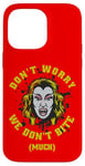 Coque pour iPhone 14 Pro Max Graphique Vampire Horror We Don't Bite Much Blood