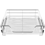 Sifree - Tiroir Panier de Rangement Télescopique d'Armoire de Cuisine de Salle de Bain Rail Inclus en Métal 56 cm