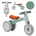MoMi Tedi Vélo pour Enfant Fille et garçon (Max. Poids corporel : 25 kg), Mini Tricycle avec Roues en Plastique Anti-crevaison, Cadre en métal léger-1,2 kg Mixte bébé, Grün