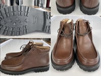 Emporio Armani Men's Iconic Cult Leather Desert Chukka Boots Shoes New 42