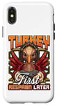 Coque pour iPhone X/XS Turquie d'abord, réapparition plus tard Thanksgiving Gamers