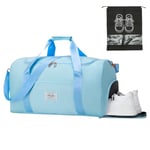 LOCAL LION Sac de Voyage Femme, Sacs de Sport Sacoche Gym Fitness Weekend Homme Bagages Cabine avec Compartiment à Chaussures, Compartiment Humide pour Bain et Natation