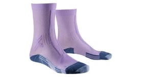 Chaussettes x socks trail run discover crew femme violet