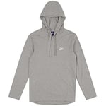 NIKE Men Sportswear Club Hoodie - Dark Grey Heather/White, M