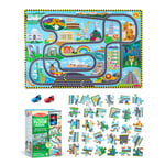 Melissa & Doug - Race Around the World Tracks Floor Puzzle (31009)