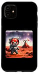 Coque pour iPhone 11 Red Panda Astronaute Exploring Planet. Alien Rock Space
