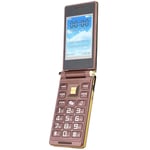 Téléphone à Clapet Téléphone Portable Débloqué avec Double Écran 3.1 pouces Écran Tactile + 1.44 pouces Écran Externe Double Carte Double Veille Gros Boutons Support Carte Mémoire Jusqu'à 32G(EU plug)