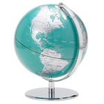 Torre & Tagus Globe décoratif Bleu Sarcelle pour Adultes – Globe terrestre Rotatif de 20,3 cm sur Support pour décoration de Maison, Bureau, Bureau et Carte du Monde (Globe Bleu Sarcelle)