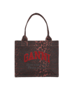 GANNI Canvas Shopper Red Leo Röd