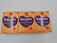 3 X Bassetts Vitamins 7-11 Years Immune Support 30 Chews Orange - Bbe 09/2024