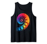 Fibonacci Golden Ratio Circle Spiral Tank Top