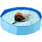 Piscine pliable pour chien pataugeoire pour chien baignoire pour chien bleu (taille : 60 x 20 cm), Fei Yu