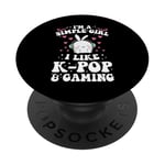 Je suis une fille simple, j'aime la K-pop et les jeux K-pop girl PopSockets PopGrip Adhésif