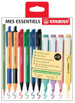 Pochette Zippée Mes Essentiels STABILO - 12 Stylos et Crayons - 4 Surligneurs Swing Cool Pastel + 4 Stylos Pointmax + 2 Stylos Pointball + 1 Crayon Greengraph + 1 Bloc de Notes Adhésives