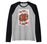 King Of Hearts Valentines Day Cool V-Day Couple Matching Raglan Baseball Tee