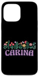 Coque pour iPhone 13 Pro Max Wildflower Floral Carina Prénom Fête des Mères Femme