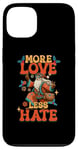 Coque pour iPhone 13 Plus d'amour, moins de haine, Gypsy Santa, Hippy, Groovy Christmas