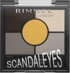 Rimmel London Scandaleyes 5 Pan Eyeshadow Palette Golden Eye, Cream eye 