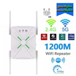 1200Mbps WiFi Signal Extender Range Repeater Booster Internet Amplifier UK-Plug