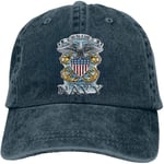 Eoinch United States Navy The Sea is Ours Sandwich Cap Denim Hats Baseball Cap